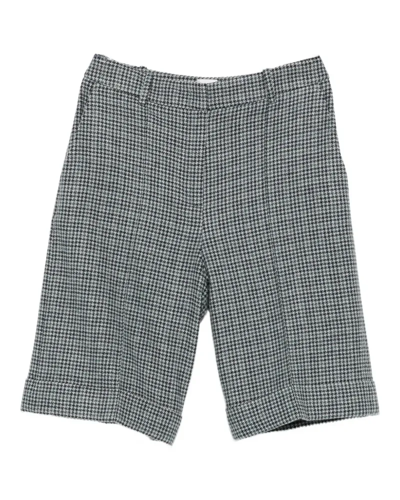 Eleventy Shorts mit Hahnentrittmuster - Blau Blau