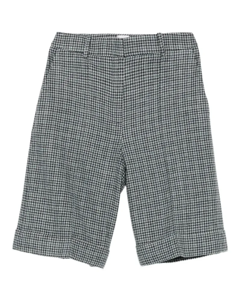 Eleventy Shorts mit Hahnentrittmuster - Blau Blau