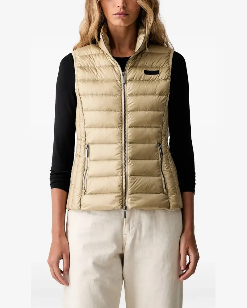 Armani Exchange quilted high-neck gilet - Nude Nude