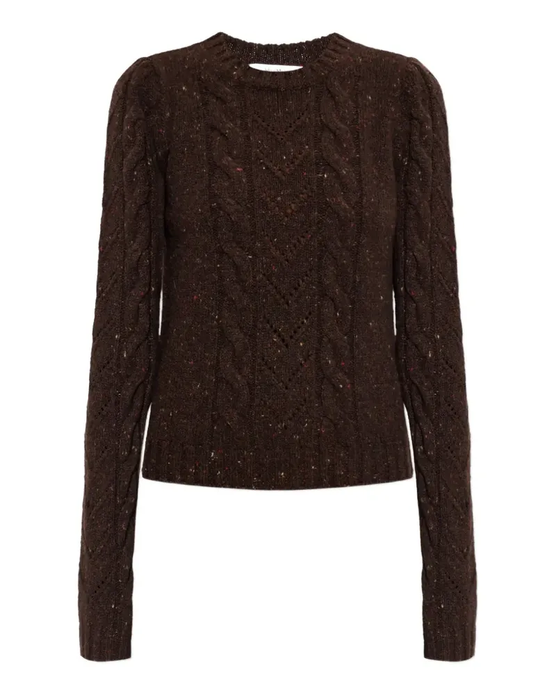 Max Mara Samba Pullover mit Zopfmuster - Braun Braun
