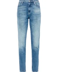 Calvin Klein Hoch sitzende Tapered-Jeans Blau