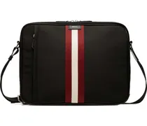 Aktentasche mit Streifendetail - Schwarz