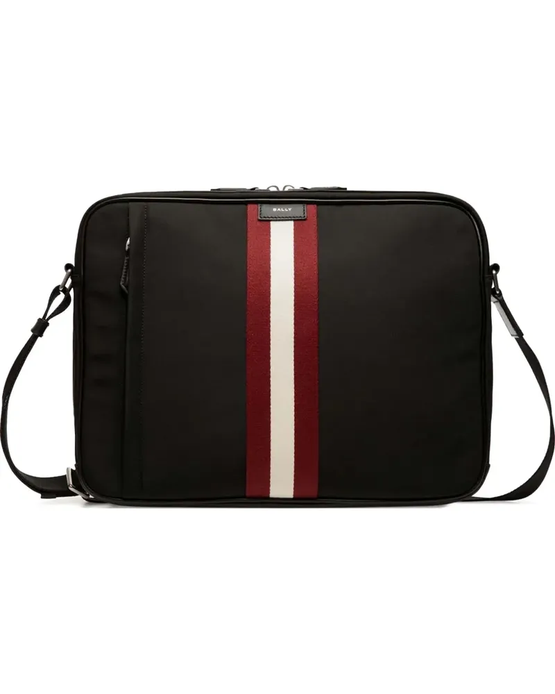 Bally Aktentasche mit Streifendetail - Schwarz Schwarz
