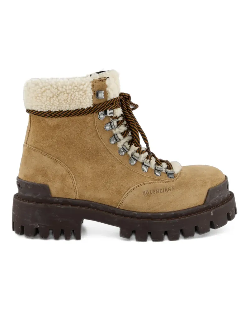 Balenciaga Combat Strike Winterstiefel in Noce - Braun Braun