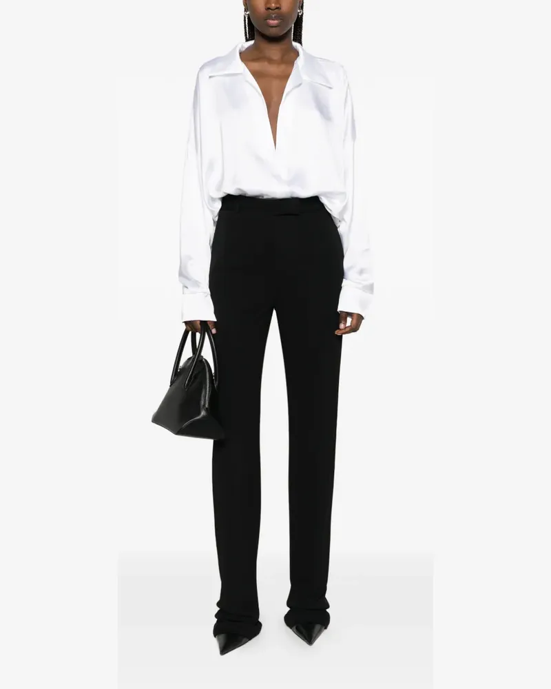 Norma Kamali long-sleeved bodysuit - Weiß Weiß