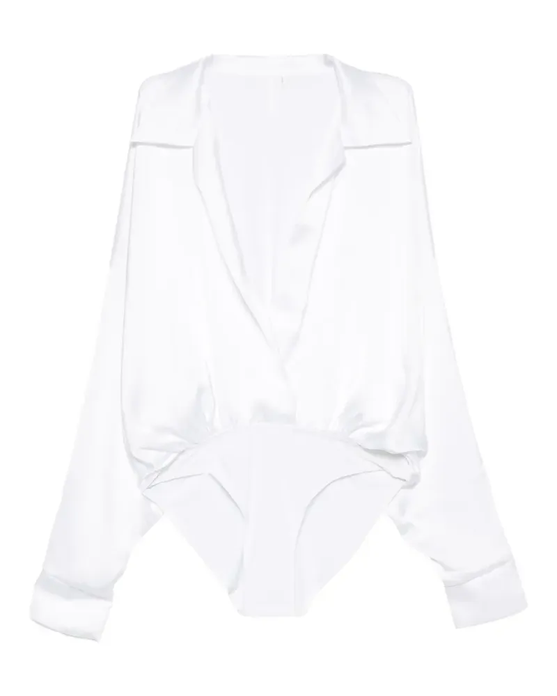 Norma Kamali long-sleeved bodysuit - Weiß Weiß