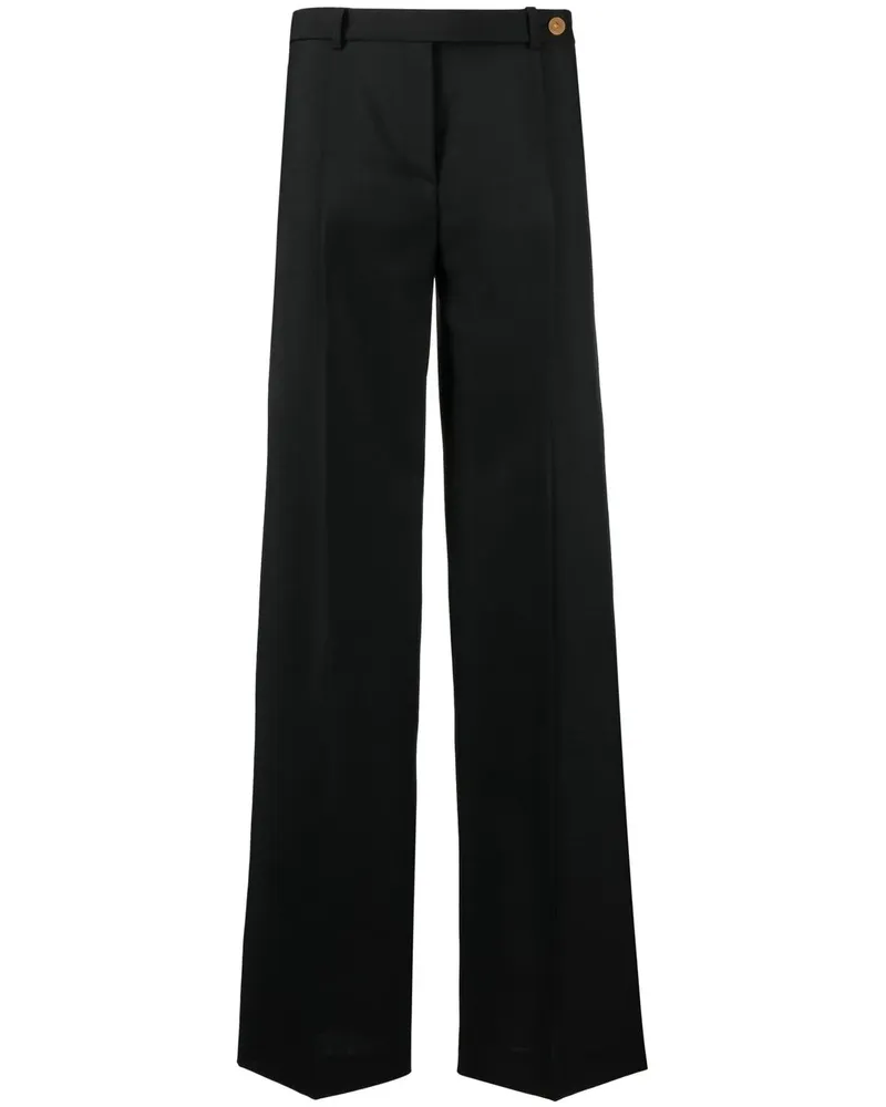 Versace Hose mit weitem Bein - Schwarz Schwarz