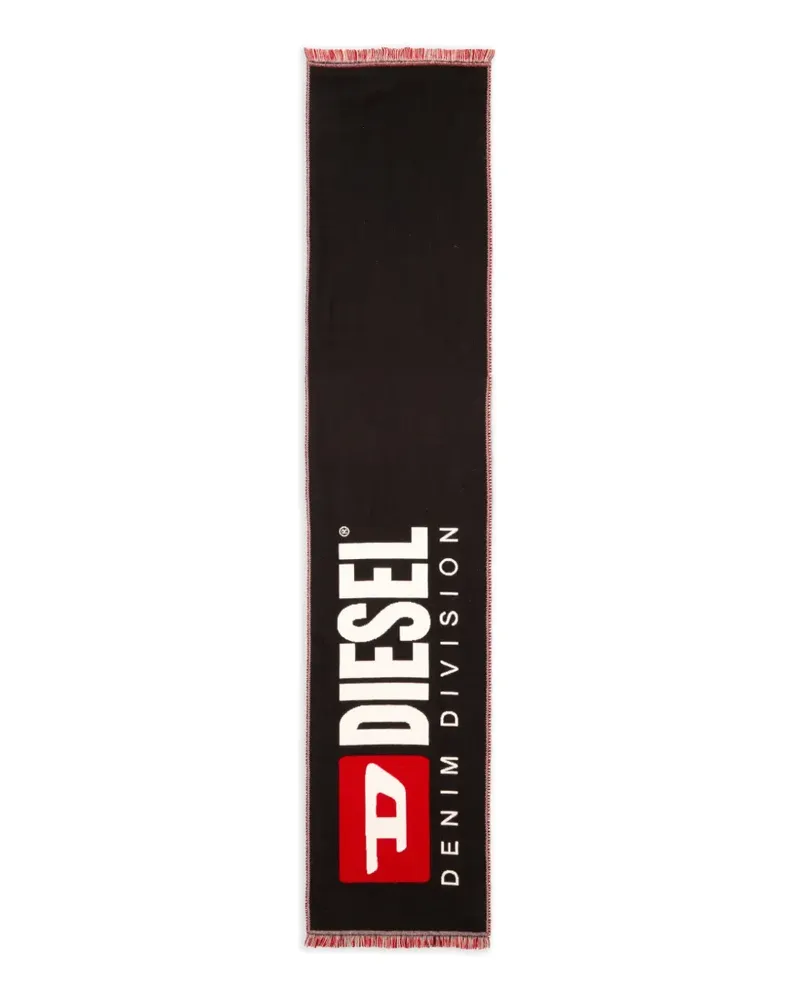Diesel Biscotto logo jacquard scarf - Schwarz Schwarz