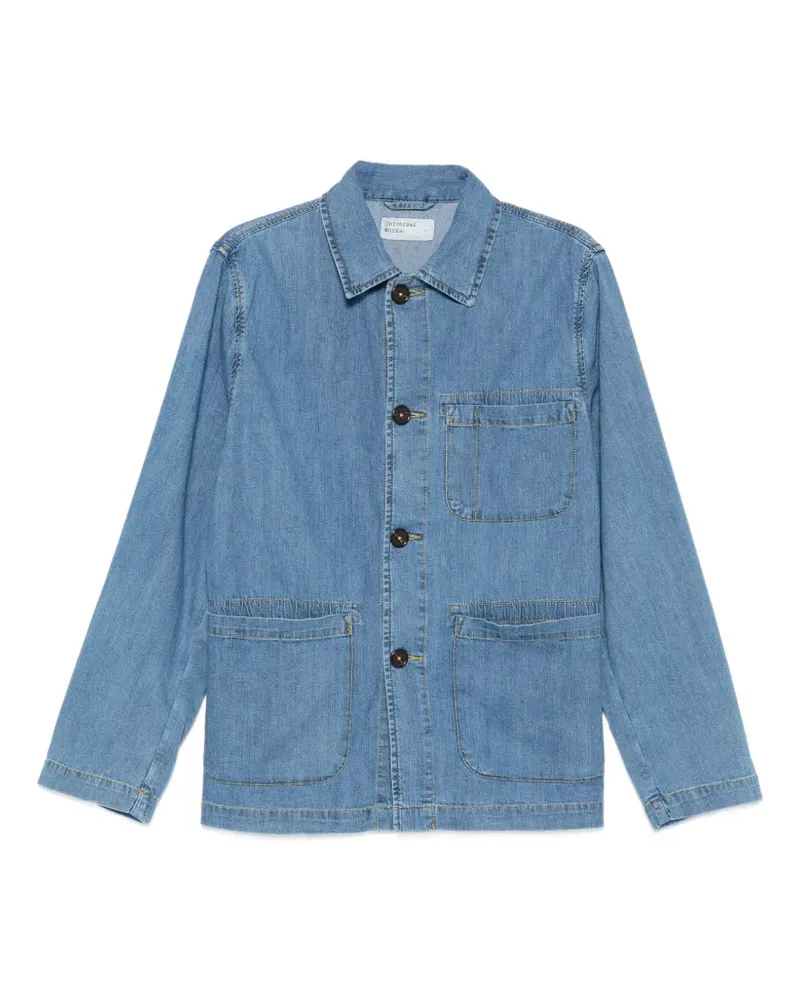 Universal Works washed-indigo denim jacket - Blau Blau