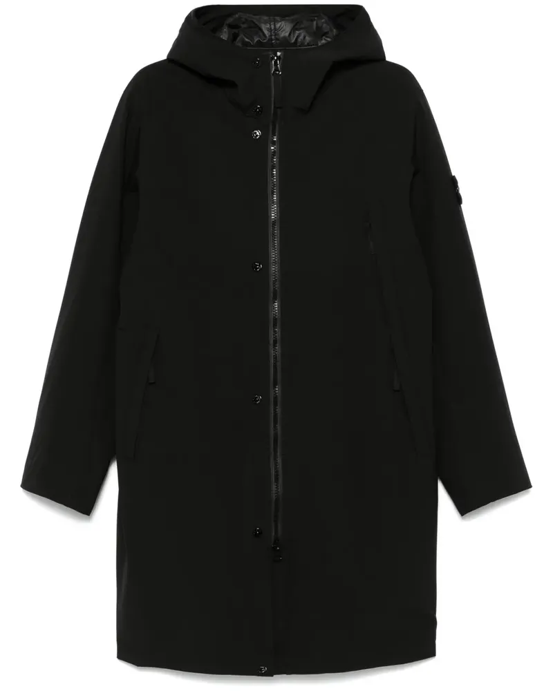Stone Island Gefütterter Mantel - Schwarz Schwarz