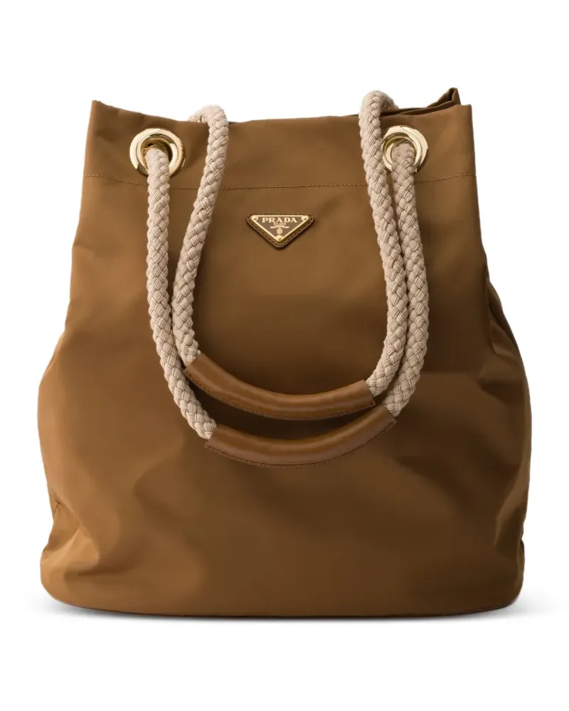 Prada Mariner large Re-Nylon bucket bag - Braun Braun