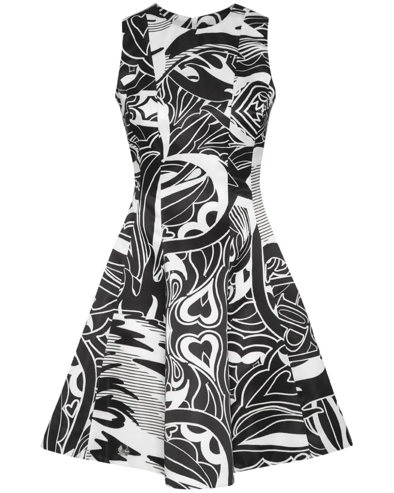 Philipp Plein Minikleid mit grafischem Print - Schwarz Schwarz