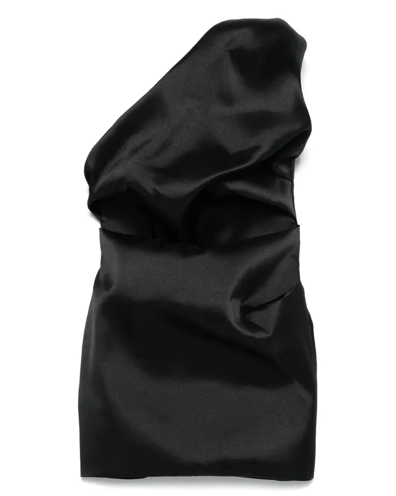 Marques ' Almeida Drapiertes Minikleid aus Satin - Schwarz Schwarz