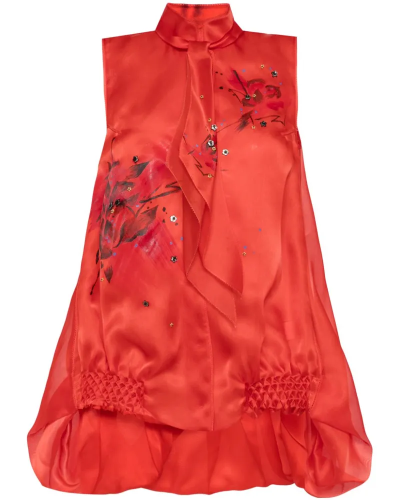 SHIATZY CHEN Top mit Blumen-Print - Rot Rot