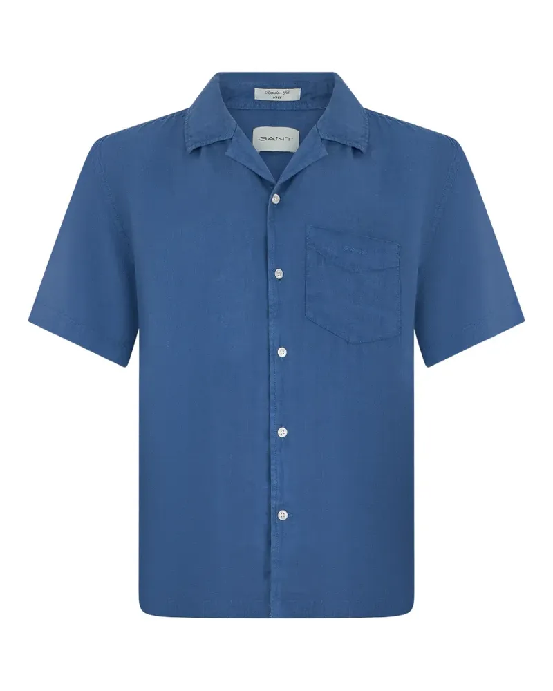 Gant short-sleeve chest-pocket shirt - Blau Blau