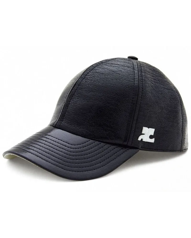 Courrèges Baseballkappe mit Logo-Patch - Schwarz Schwarz
