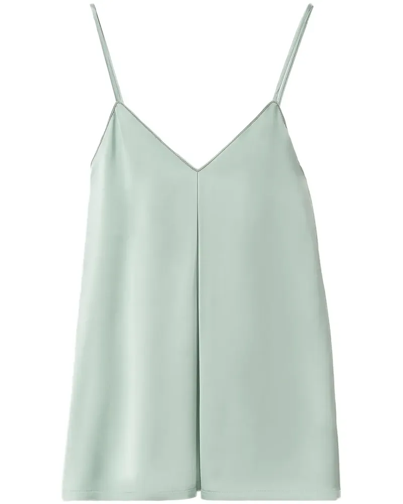 Fabiana Filippi Tanktop mit Kellerfalte - Grün Grün