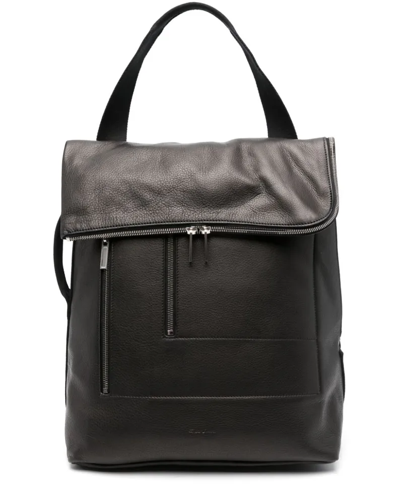 Rick Owens Rucksack mit Klappendetail Schwarz