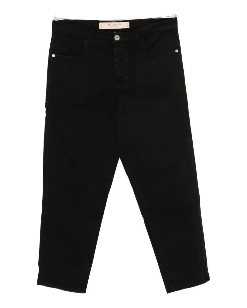 Yes London button-fastening straight-leg jeans - Schwarz Schwarz