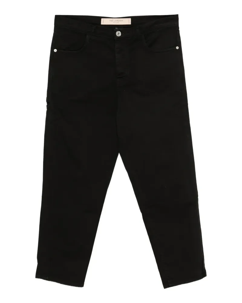 Yes London button-fastening straight-leg jeans - Schwarz Schwarz