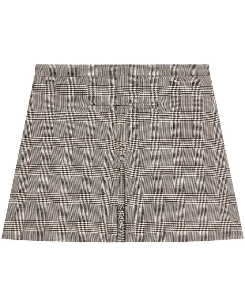 Courrèges Tweed-Minirock in A-Linie - Weiß Weiß