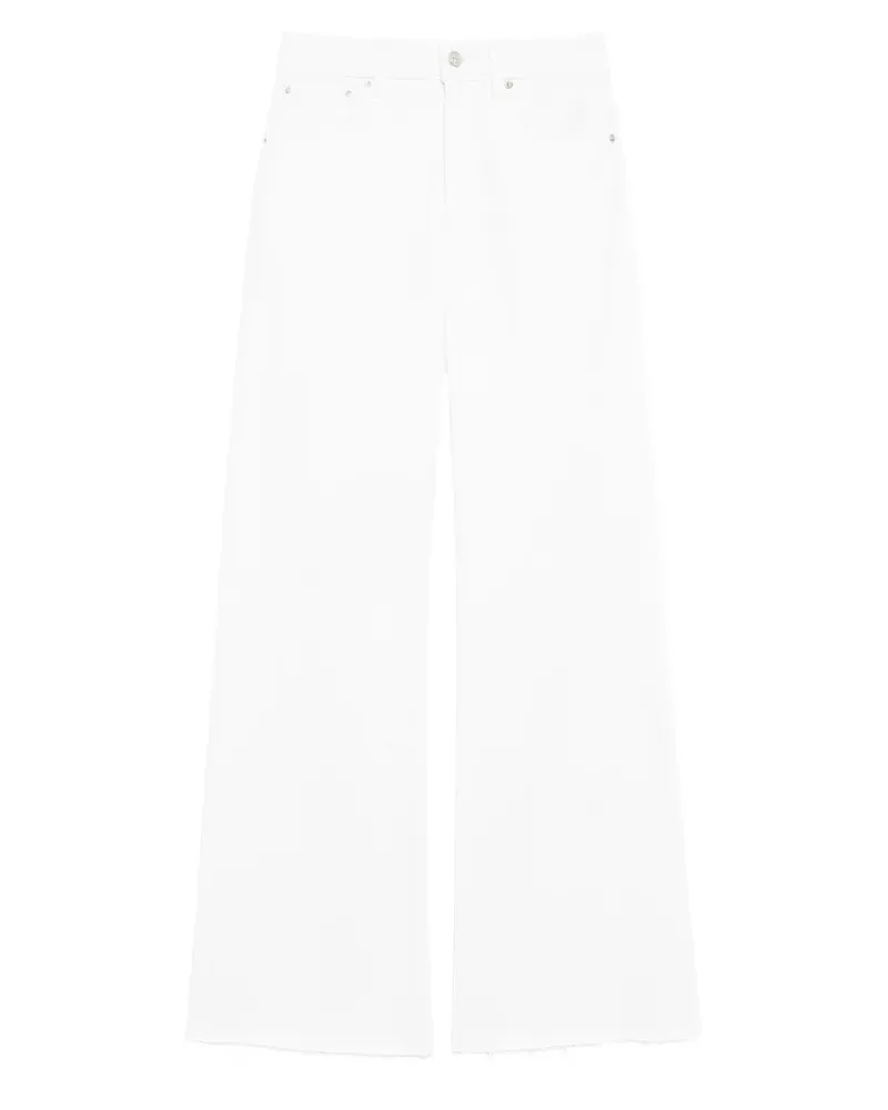Anine Bing Wyatt raw-cut denim jeans - Weiß Weiß
