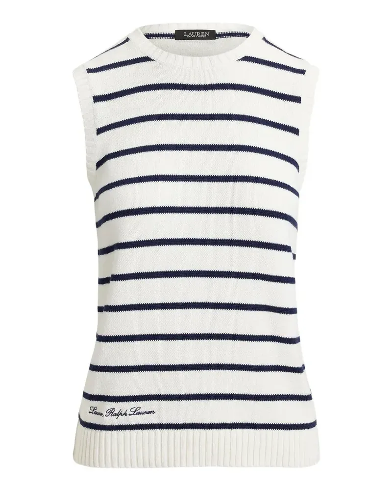 Ralph Lauren striped sleeveless sweater - Weiß Weiß