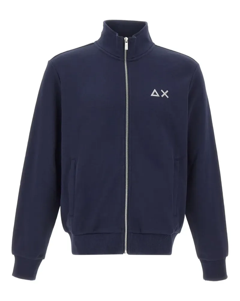 Sun68 zip embroidered sweatshirt - Blau Blau