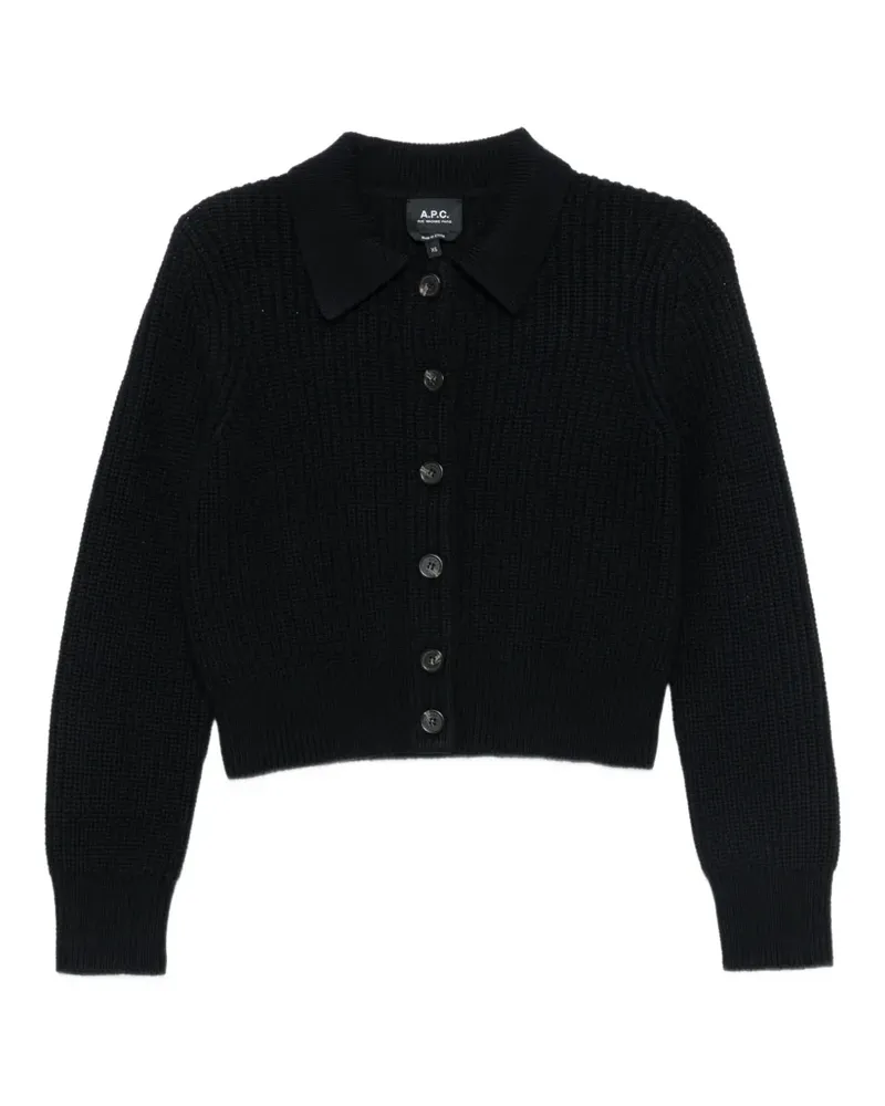 A.P.C. Jenn ribbed-knit cardigan - Blau Blau