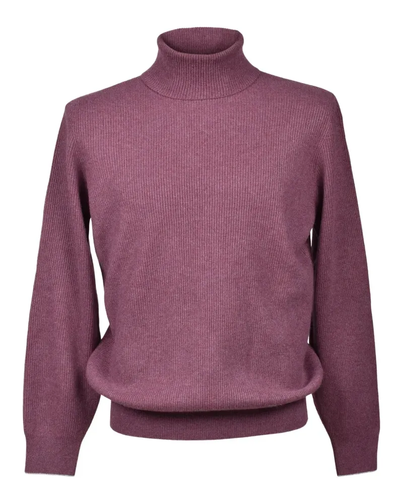 Brunello Cucinelli ribbed-knit roll-neck sweater - Violett Violett