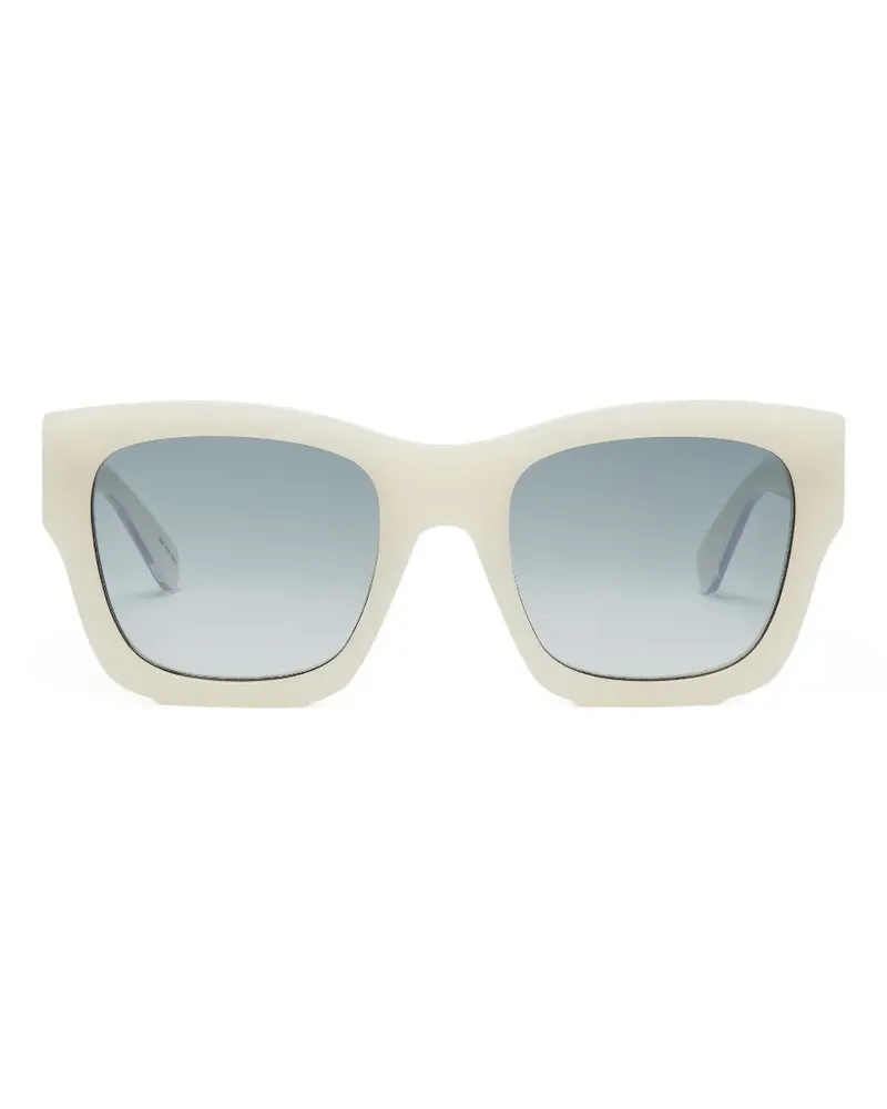 Stella McCartney Sonnenbrille mit eckigem Gestell - Weiß Weiß