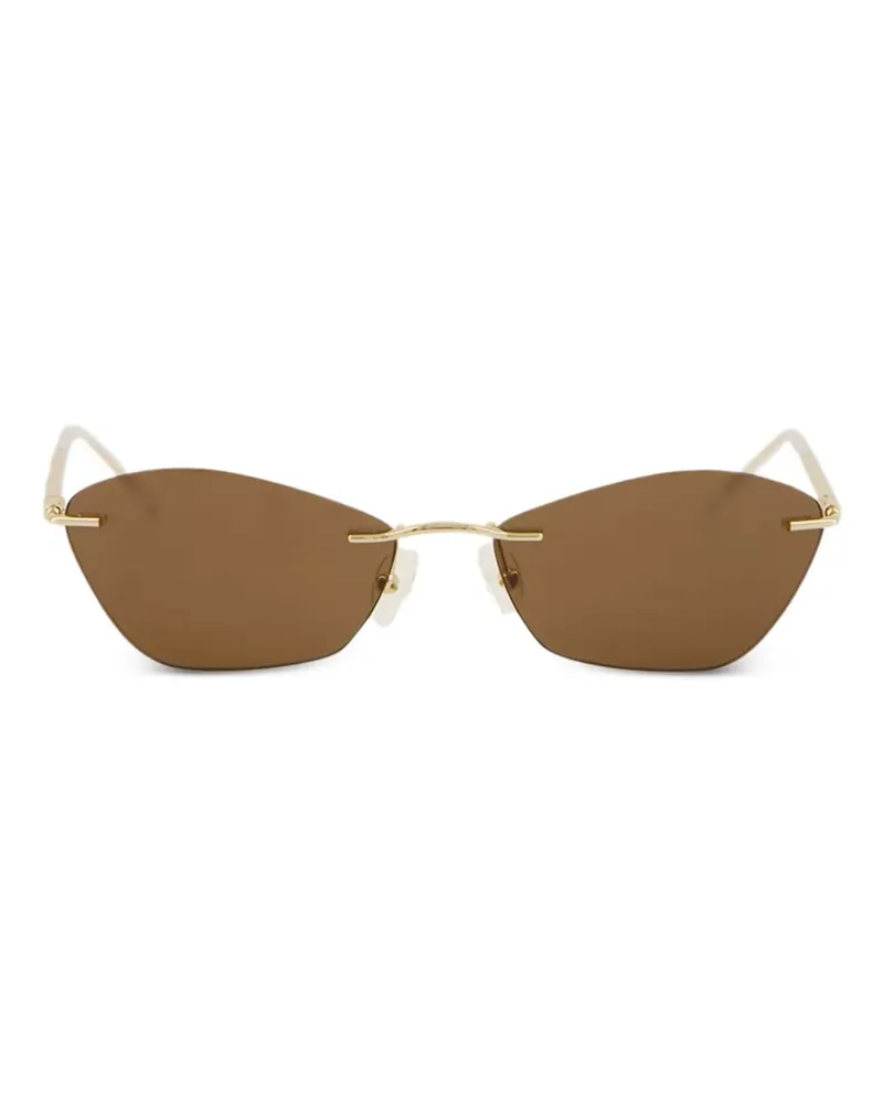 Alexander McQueen Rahmenlose Sonnenbrille - Gold Gold