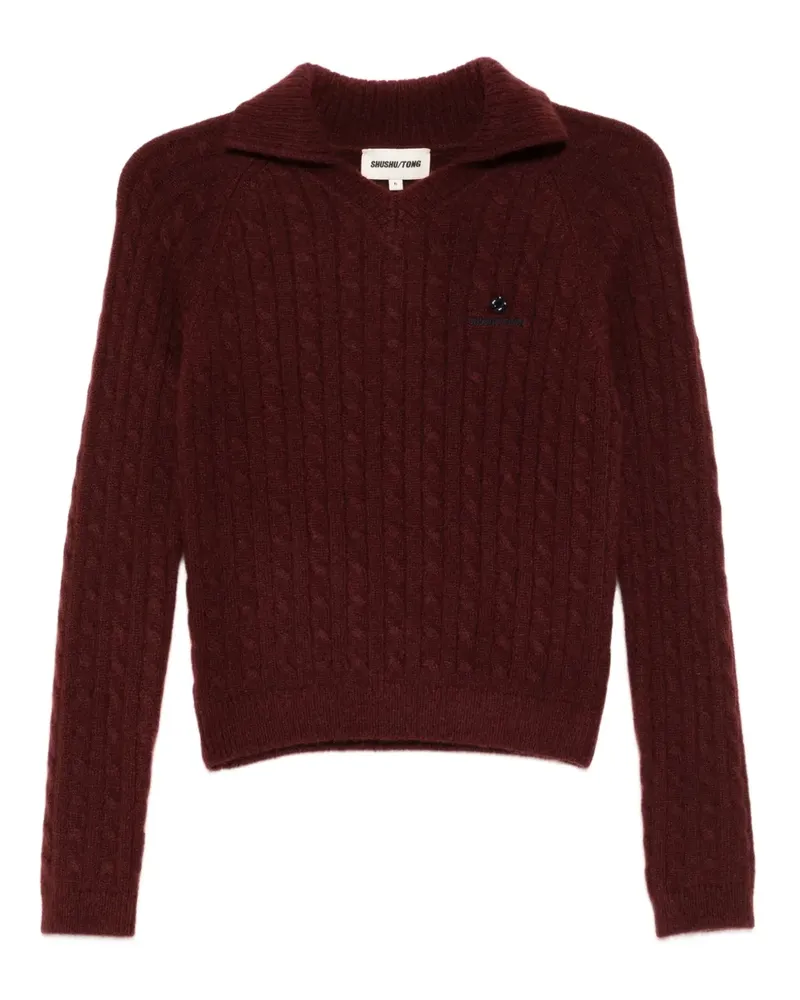 SHUSHU/TONG Pullover mit Logo-Stickerei - Rot Rot