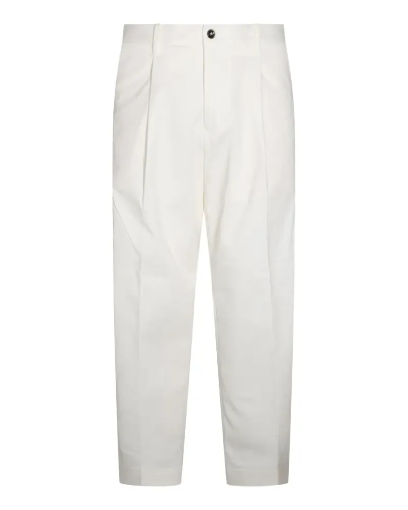 nine:inthe:morning Tapered-Hose mit Falten - Weiß Weiß