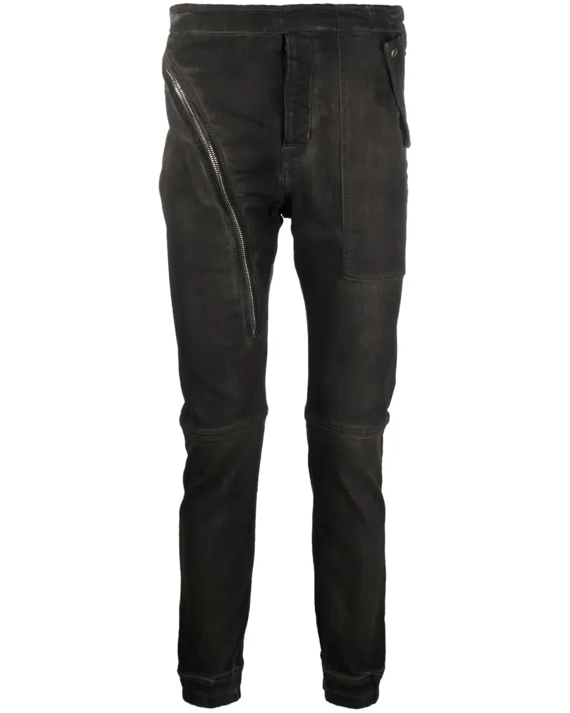 DRKSHDW by Rick Owens Slim-Fit-Jeans mit Reißverschlussdetail - Schwarz Schwarz