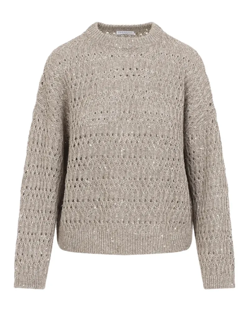 Brunello Cucinelli open knit sweater - Nude Nude