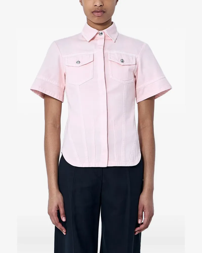 SPORTMAX patch-pocket short-sleeve shirt - Rosa Rosa