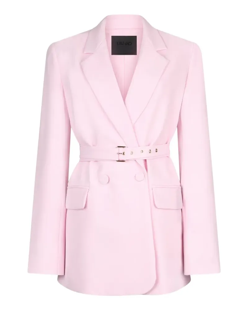 Liu Jo belted double-breasted blazer - Rosa Rosa