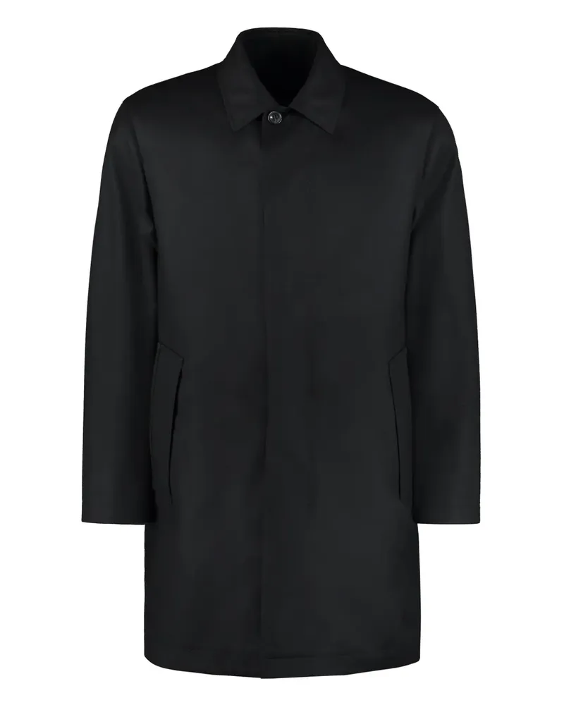 Ermenegildo Zegna Klassischer Wollmantel - Schwarz Schwarz