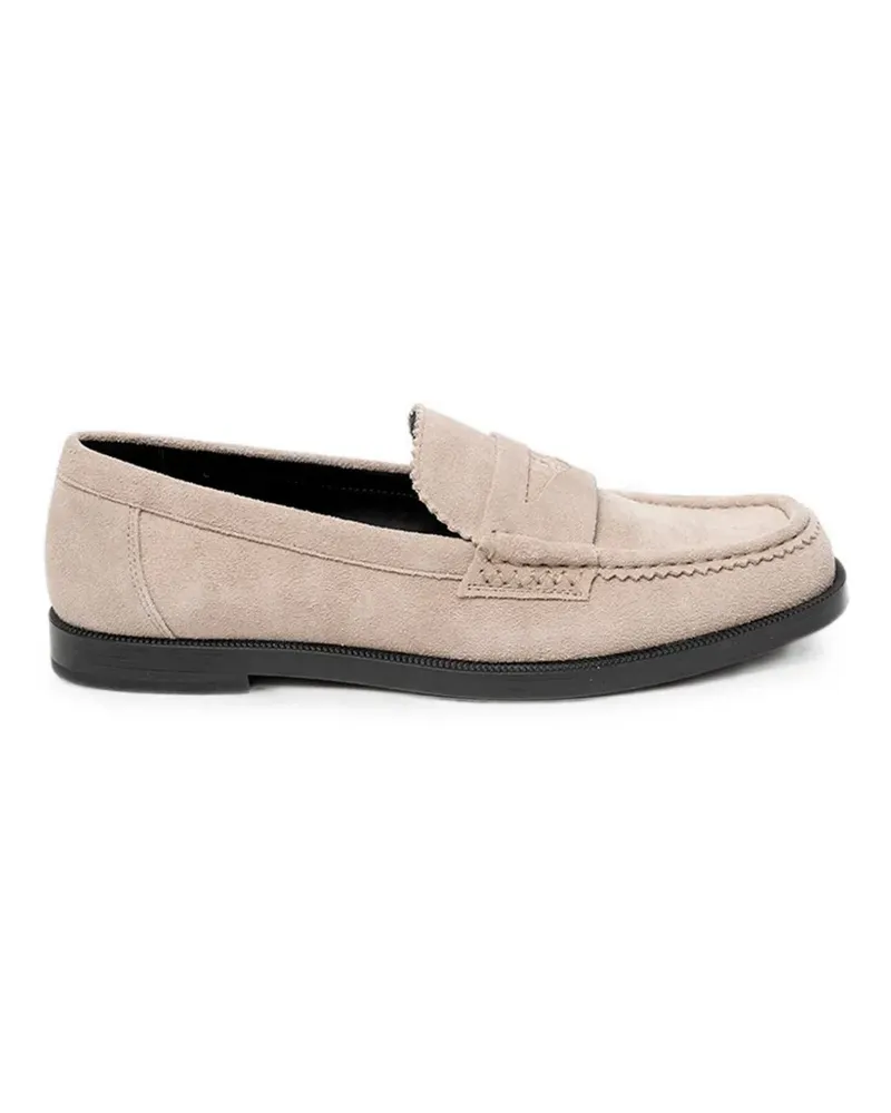 HUGO BOSS suede slip-on loafers - Nude Nude