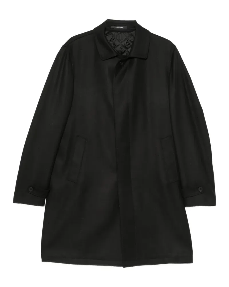 Tagliatore single-breasted twill-weave coat - Schwarz Schwarz