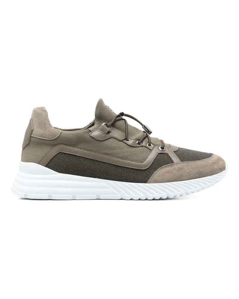 Stefano Ricci Sneakers mit Wildledereinsätzen und Kordelzug - Grün Grün