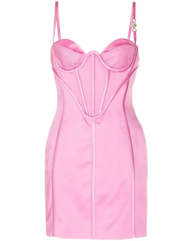 Versace Medusa Minikleid mit Corsage - Rosa Rosa