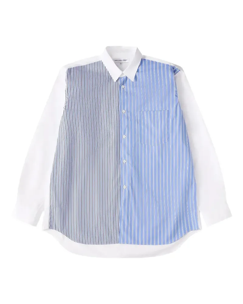 Comme des Garçons Gestreiftes Forever Hemd - Weiß Weiß