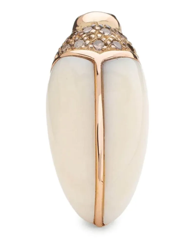 Bibi van der Velden 18kt gold Mini Mammoth Scarab stud diamond earring Gold