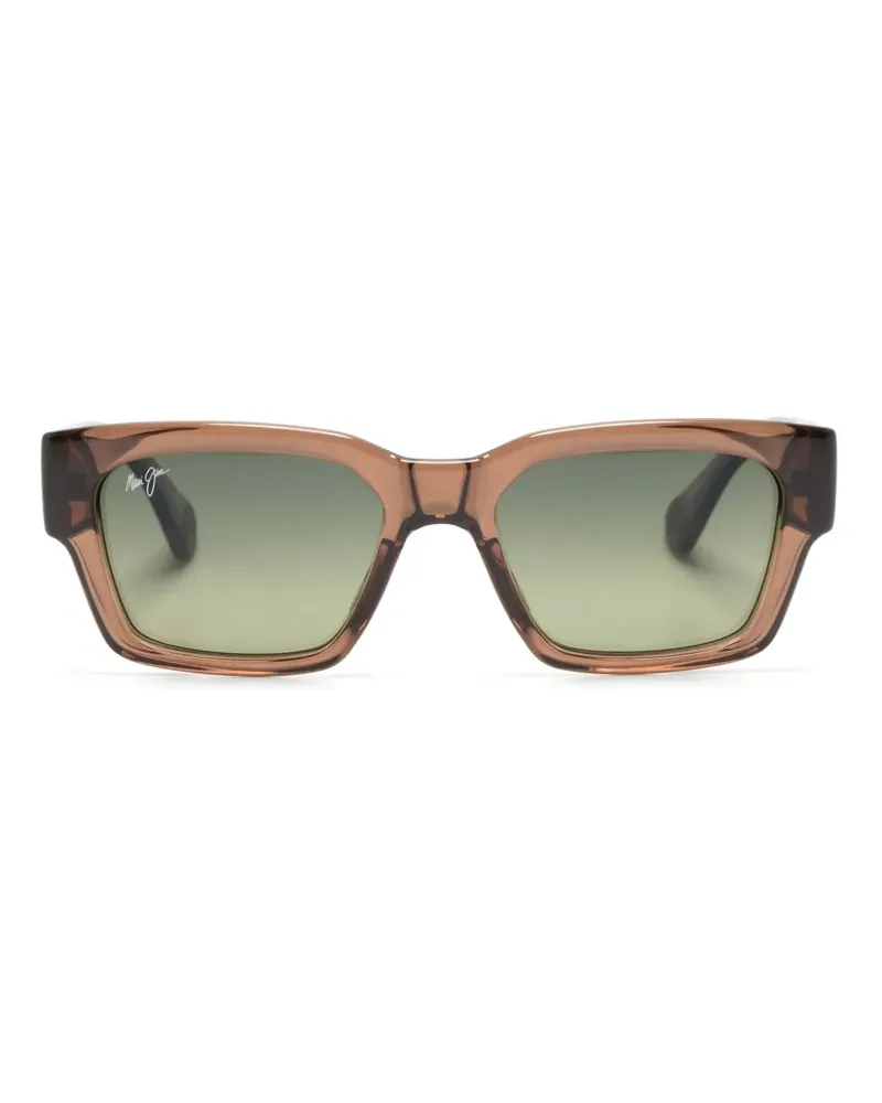 Maui Jim Sonnenbrille mit eckigem Gestell - Braun Braun