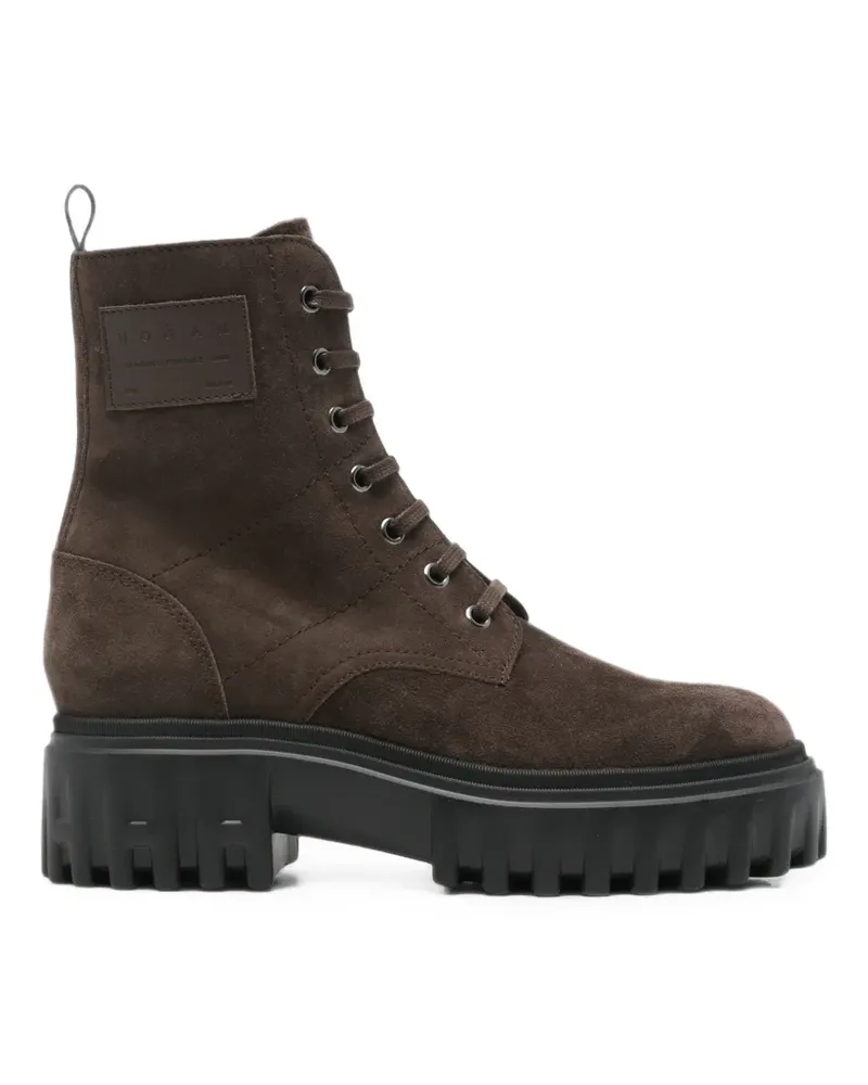 Hogan Schnürstiefel aus Wildleder - Braun Braun