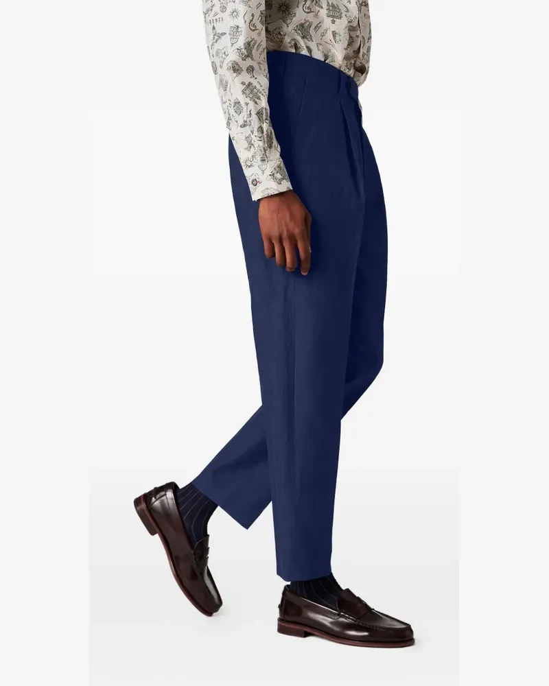 Paul Smith Hose mit Bundfalten - Blau Blau