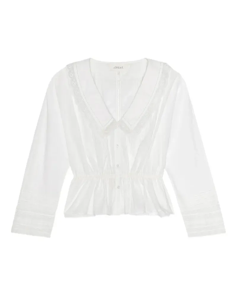 The Great Harper lace-trim shirt - Weiß Weiß