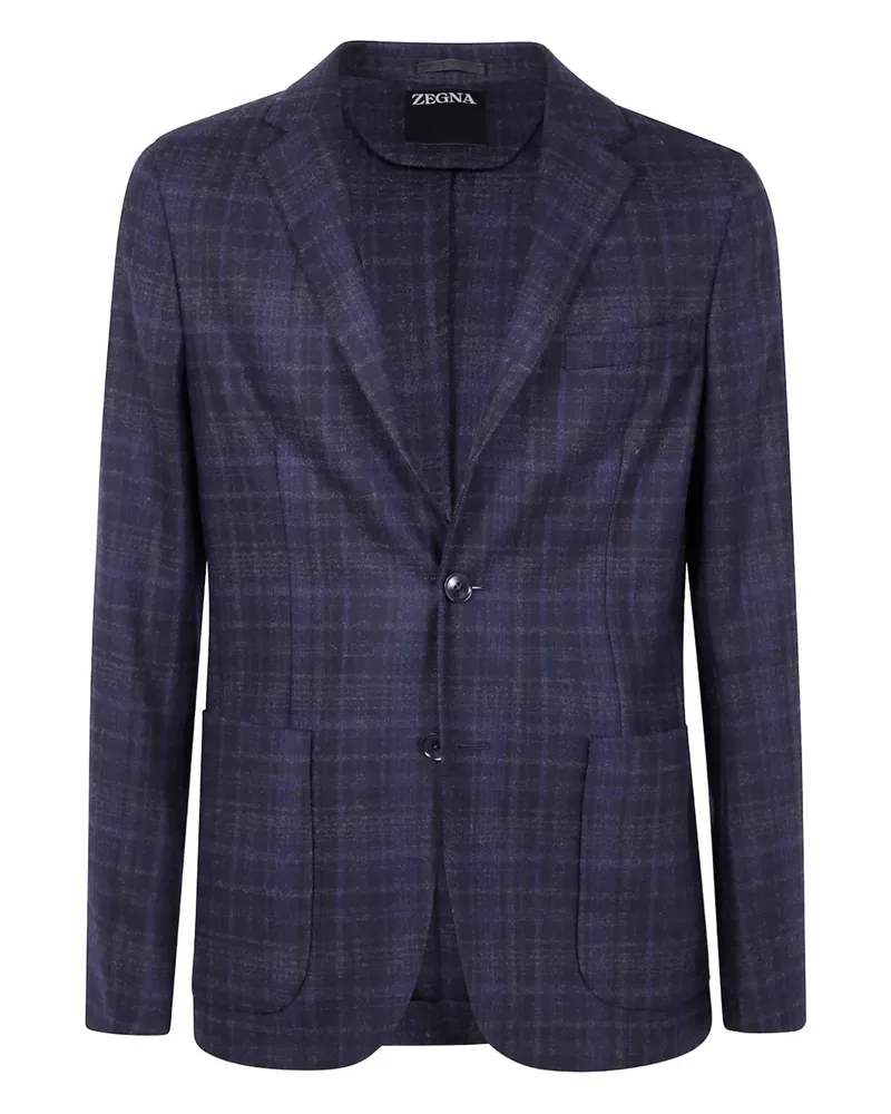 Ermenegildo Zegna Kariertes Sakko - Schwarz Schwarz